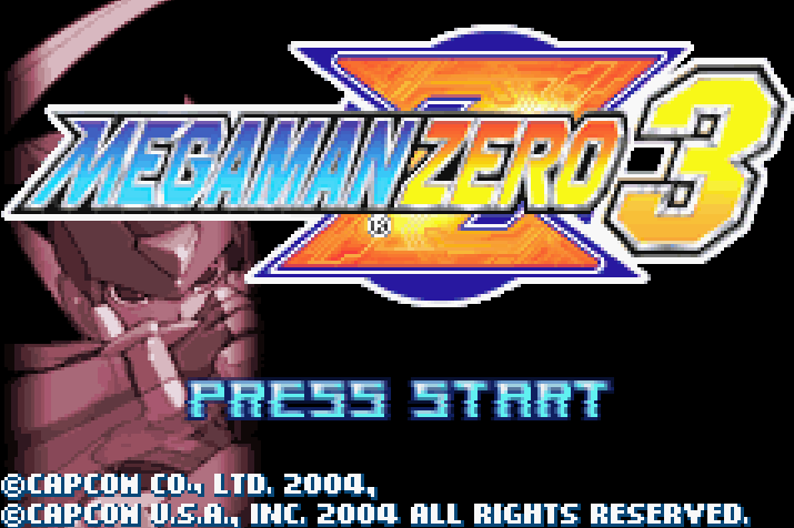 Mega Man Zero 3 Title Screen